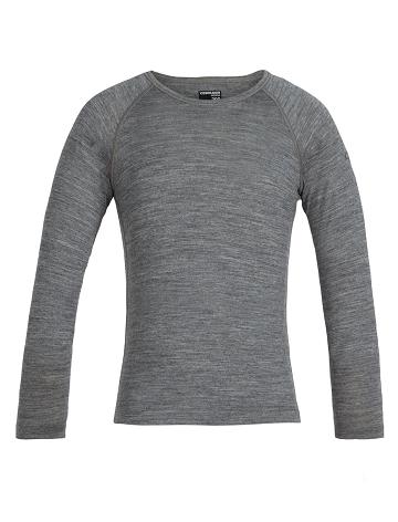 Dětské Long Sleeve Icebreaker Merino 200 Oasis Crewe Thermal Top Šedé | CZ 1003QMAZ